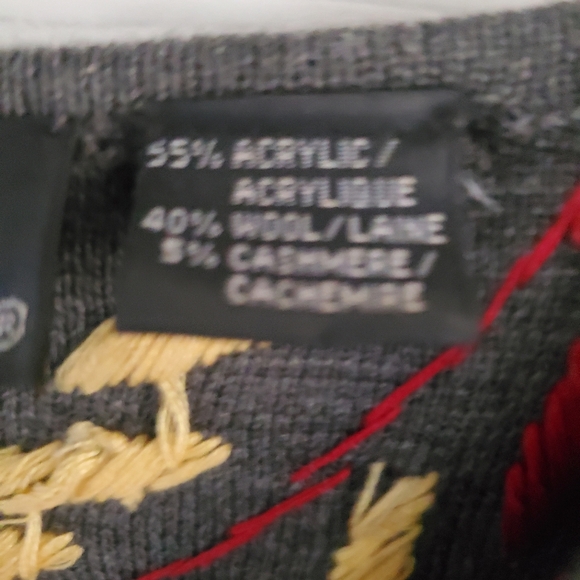 Anne Klein Wool Blend Embroidered Beaded Zip Up Sweater,size Small - Picture 6 of 7